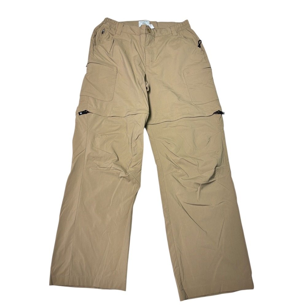 LL Bean Mens Water-Resistant Cresta Hiking Fishing Zip-Off Pants‎ Large 32x30